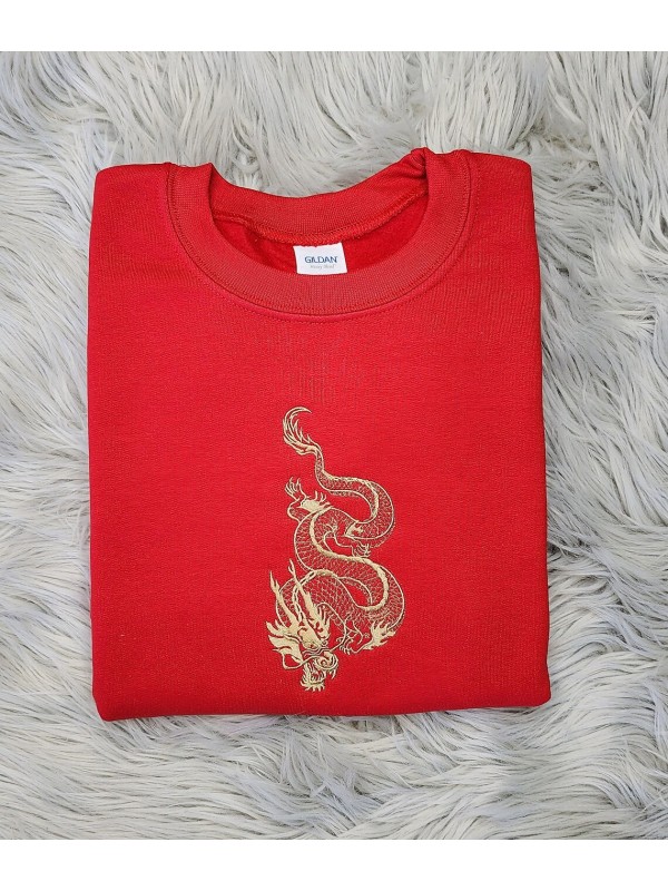 Embroidered Chinese New Year 2024 Dragon Sweatshir...