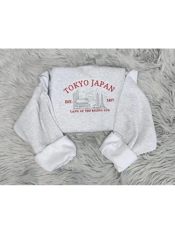 Embroidered Tokyo Japan Sweatshirt