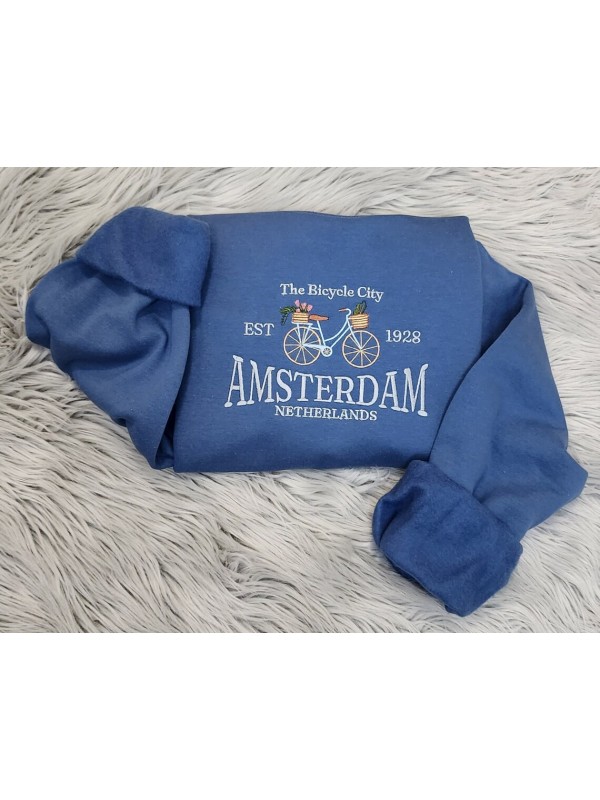 Vintage Embroidered Amsterdam Sweatshirt