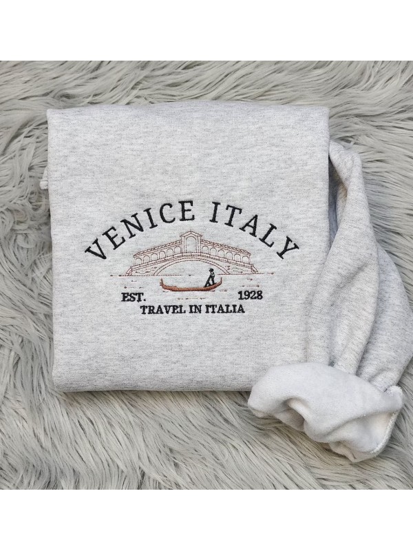 Embroidered Venice Italy Sweatshirt