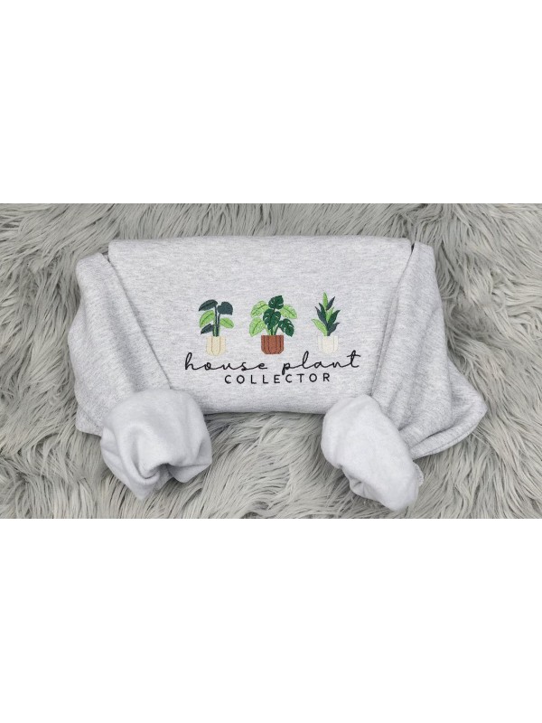 House Plant Collector Embroidered Unisex Crewneck