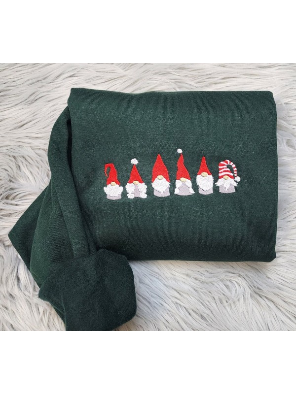 Gnome Family Embroidered Unisex Sweatshirt